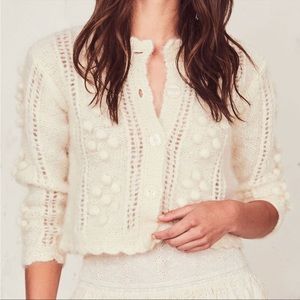 LoveShackFancy Mohair Pom Pom Gigi Sweater, Size S